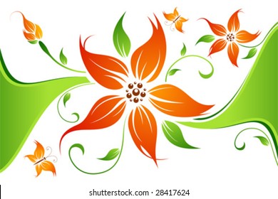 Abstract Floral Background. Vector illustration. Abstract Pattern.