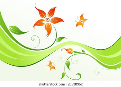 Abstract Floral Background. Vector illustration. Abstract Pattern.