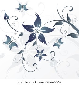 Abstract Floral Background. Vector illustration. Abstract Pattern.