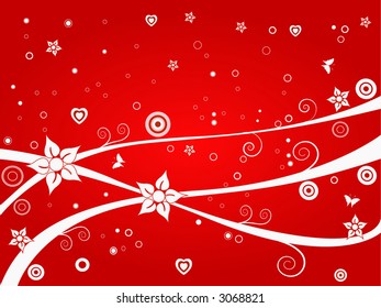 Abstract floral background - vector illustration