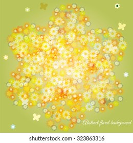 Abstract floral background. Vector Illustration