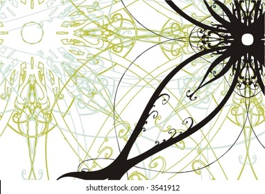 abstract floral background, vector illustration