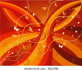 Abstract floral background - vector illustration