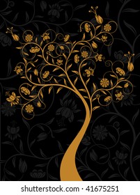 Abstract floral background. Vector illustration.