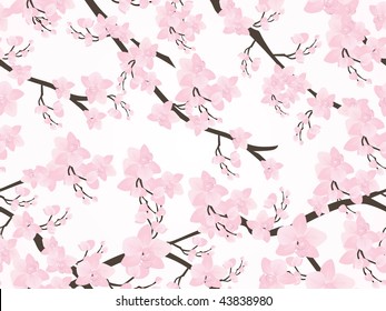 abstract floral background, vector illustration