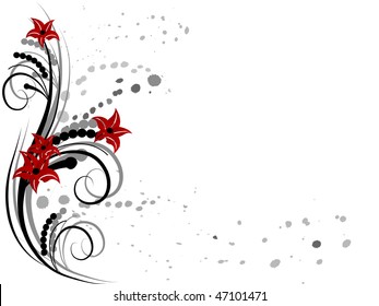Abstract floral background - vector illustration