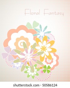 Abstract floral background - vector illustration