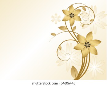 abstract floral background, vector illustration
