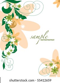 Abstract Floral Background. Vector Illustration.