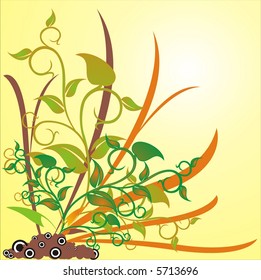 Abstract floral background. Vector illustration