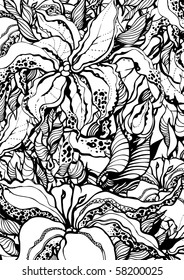 abstract floral background. vector illustration.