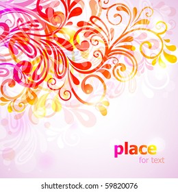 Abstract floral background. Vector illustration.