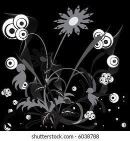Abstract floral background. Vector illustration