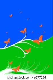 abstract floral background - vector illustration
