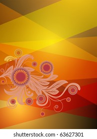 abstract floral background, vector illustration