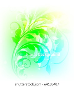 ilustración vectorial de fondo floral abstracto