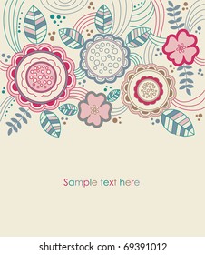 abstract floral background. vector illustration