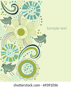abstract floral background. vector illustration
