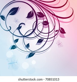 ilustración vectorial de fondo floral abstracto