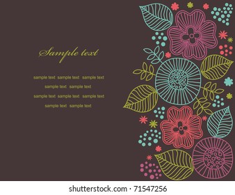 abstract floral background. vector illustration