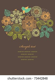abstract floral background. vector illustration