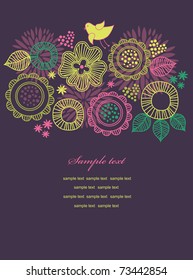 abstract floral background. vector illustration