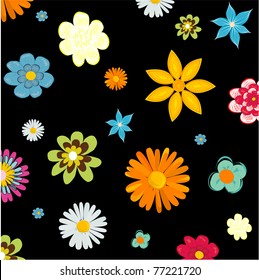 Abstract floral background, vector illustration