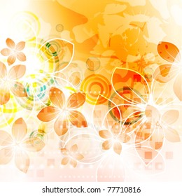 abstract floral background, vector illustration