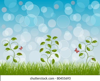 Abstract floral background. Vector illustration.