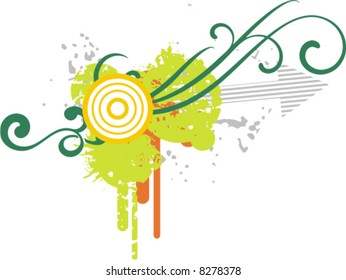 Abstract floral background, vector illustration series.