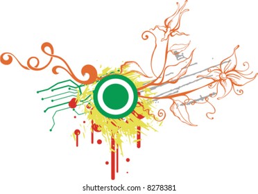 Abstract floral background, vector illustration series.