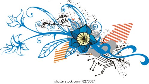 Abstract floral background, vector illustration series.