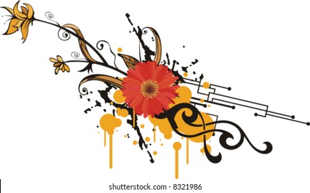 Abstract floral background, vector illustration series.