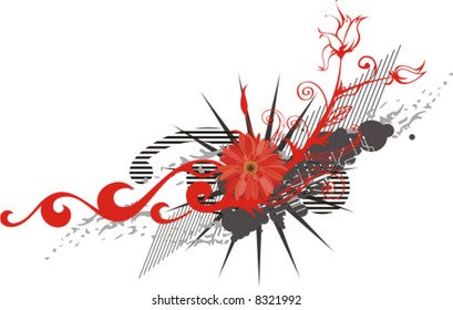 Abstract floral background, vector illustration series.