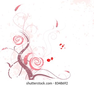 Abstract floral background. Vector illustration