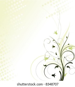 Abstract floral background. Vector illustration