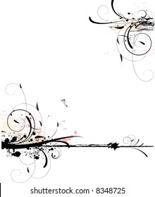 Abstract floral background. Vector illustration
