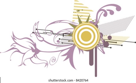 Abstract floral background, vector illustration series.