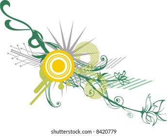Abstract floral background, vector illustration series.