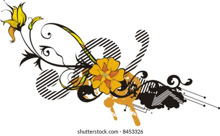 Abstract floral background, vector illustration series.