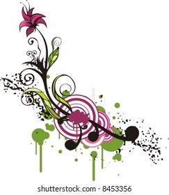 Abstract floral background, vector illustration series.