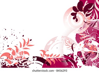 Abstract floral background. Vector illustration