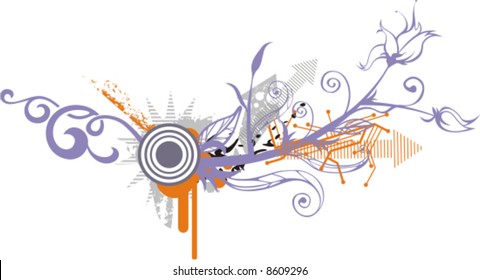 Abstract floral background, vector illustration series.