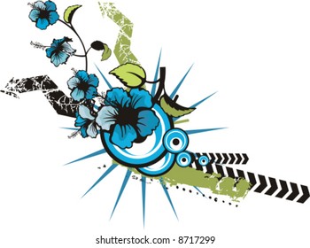 Abstract floral background, vector illustration series.