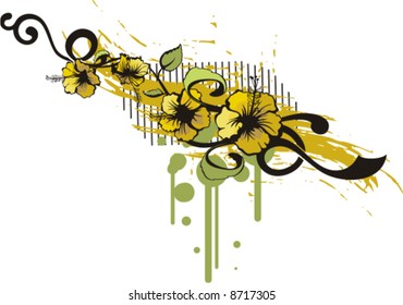 Abstract floral background, vector illustration series.