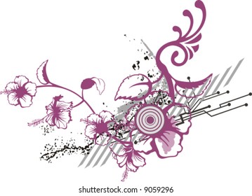 Abstract floral background, vector illustration series.