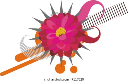 Abstract floral background, vector illustration series.