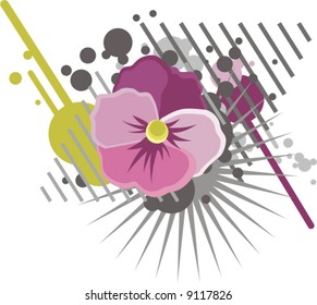 Abstract floral background, vector illustration series.