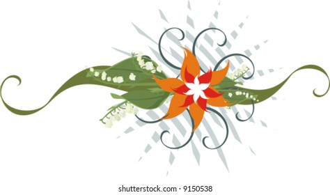 Abstract floral background, vector illustration series.
