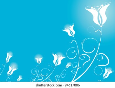 Abstract floral background. Vector illustration. 8EPS.